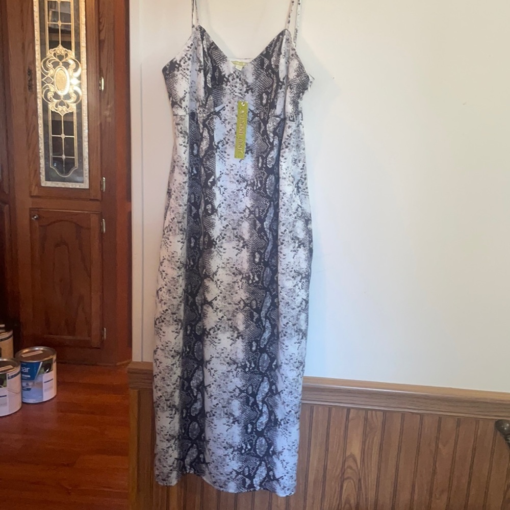 Gianni Bini snakeskin silky dress NWT
